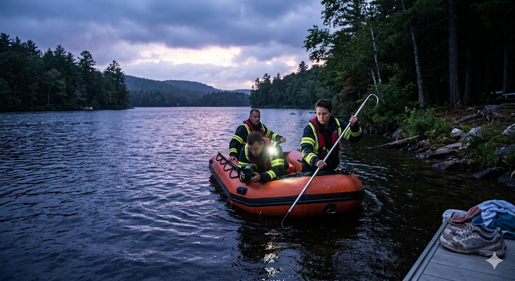 Death by drowning in a lake